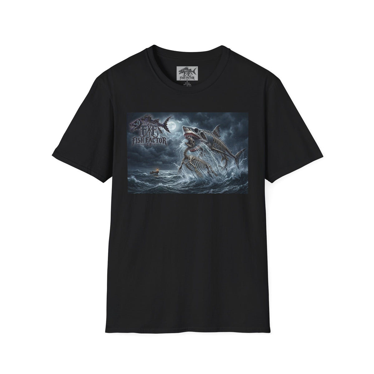 Skeleton Shark Ocean Scene T-Shirt | Fish Factor Graphic Tee