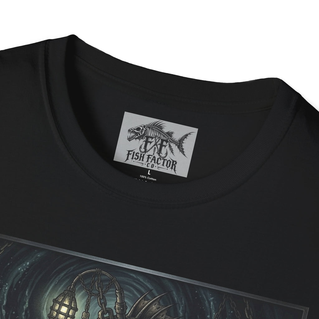 Anglerfish Lantern Illustration T-Shirt | Deep Sea Horror Fish Factor Co