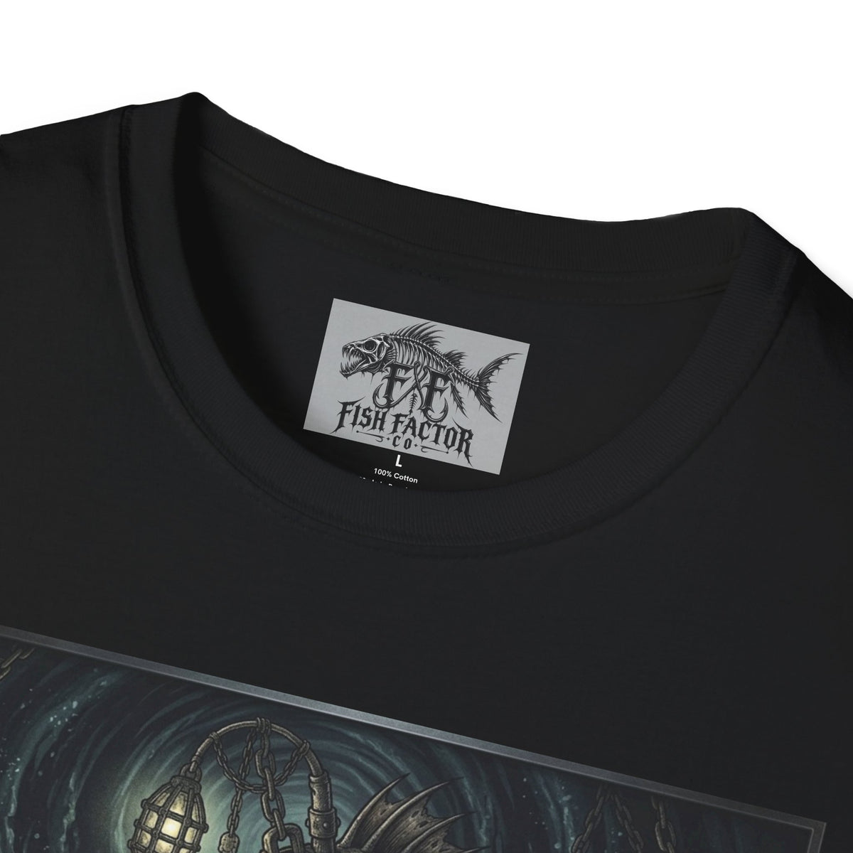 Anglerfish Lantern Illustration T-Shirt | Deep Sea Horror Fish Factor Co