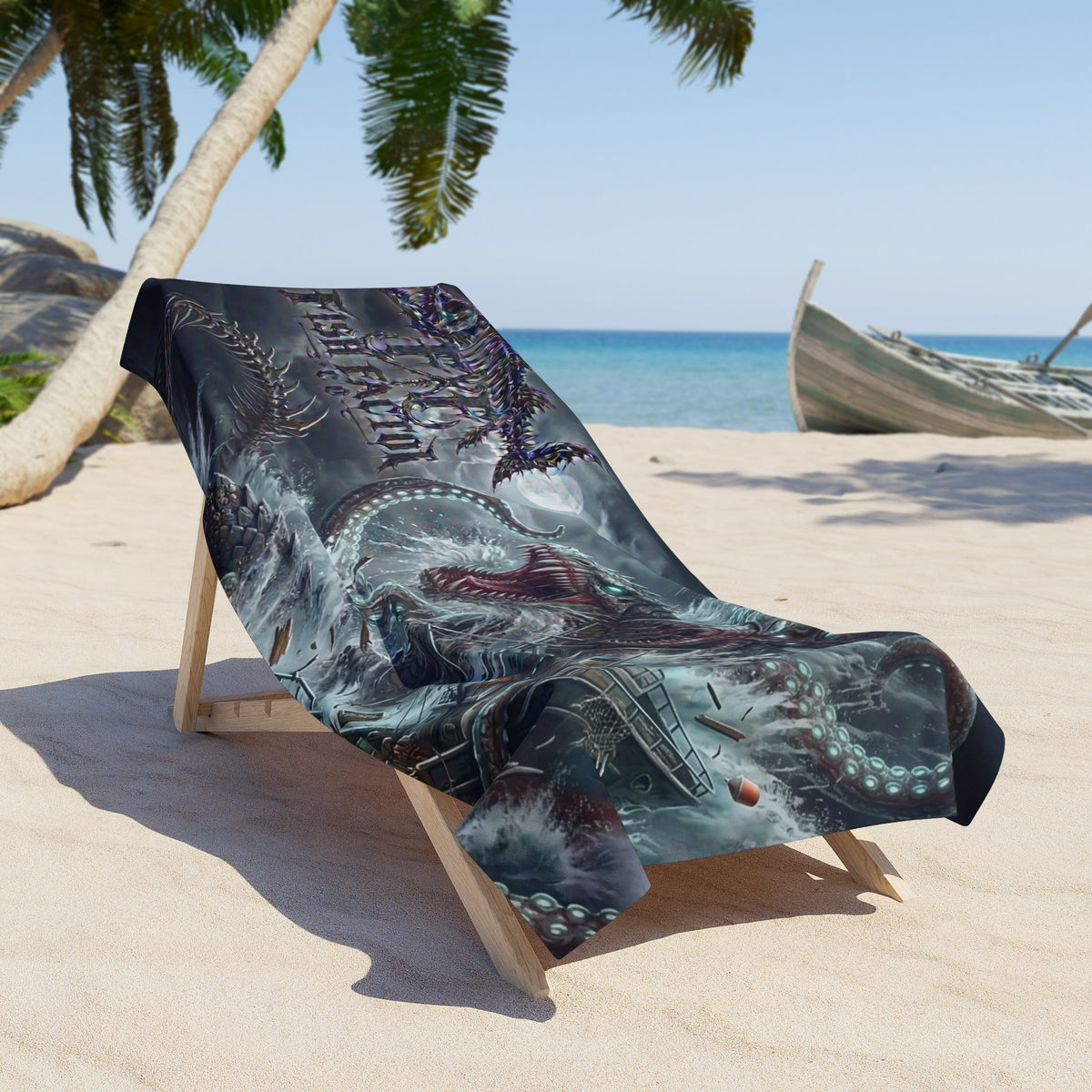 Beach Towel — Kraken Monster Surf Design (Fish Factor)