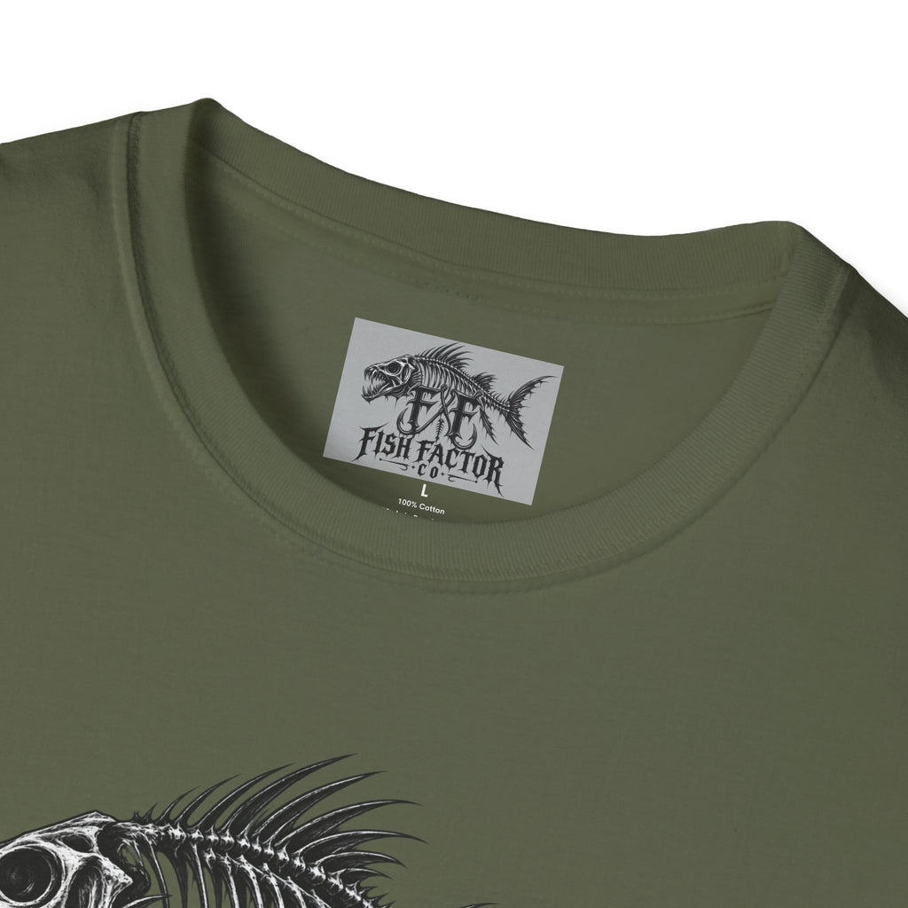 Fish Factor skeletal fish graphic T-Shirt | Fishing logo tee