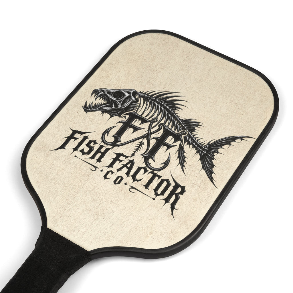 Pickleball Paddle Set – 'Fish Factor Co.' Skeleton Fish Design, 2-Pack with Balls