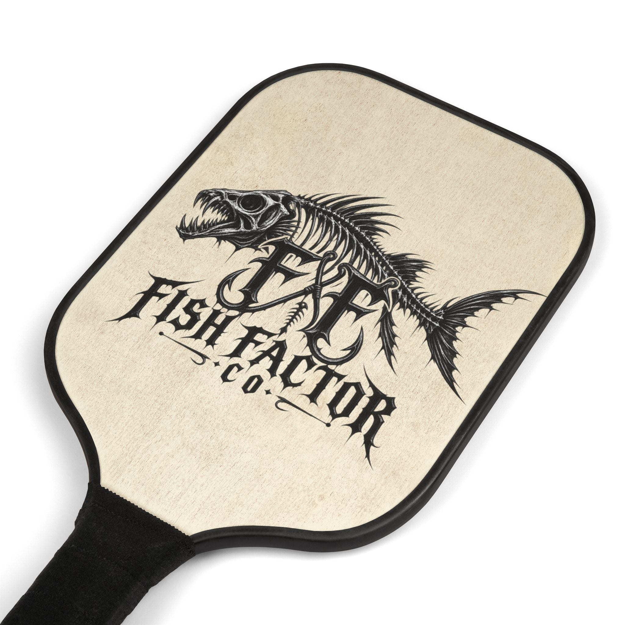 Pickleball Paddle Set – 'Fish Factor Co.' Skeleton Fish Design, 2-Pack with Balls