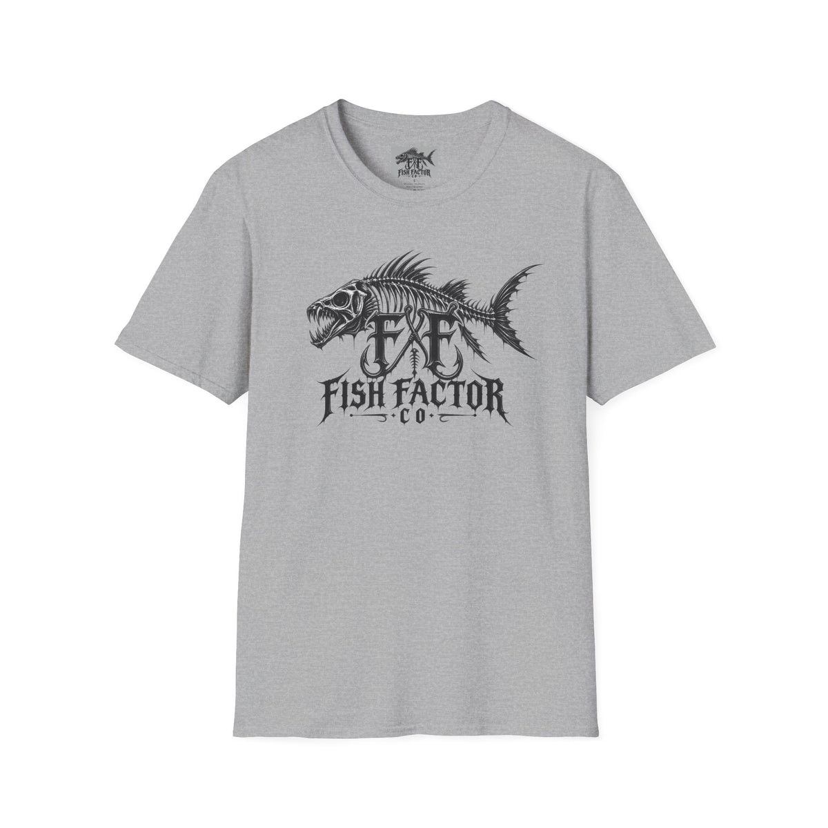 Fish Factor skeletal fish graphic T-Shirt | Fishing logo tee