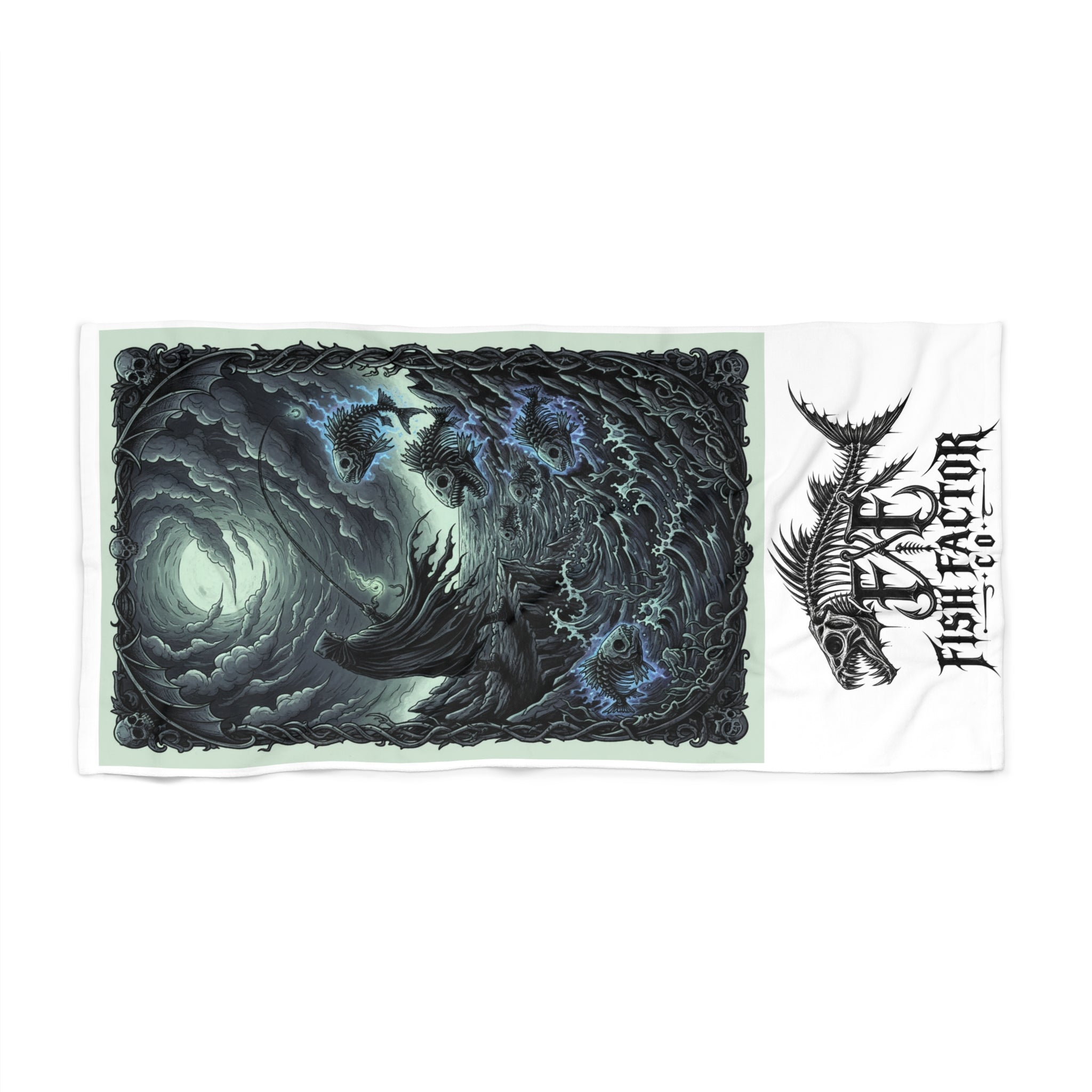 Ocean Abyss Beach Towel — Fish Factor Co. Nautical Surf Design