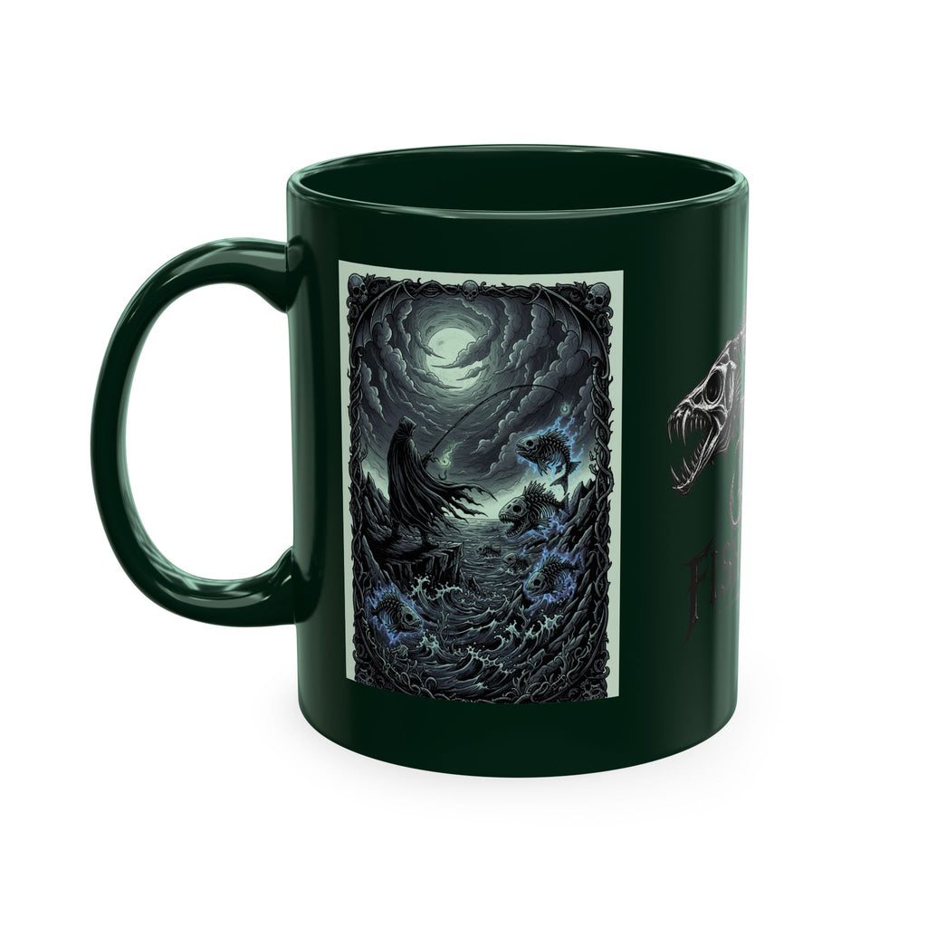 Fish Factor Co Skeletal Fish Illustration Mug | Nautical Ocean Skull Art