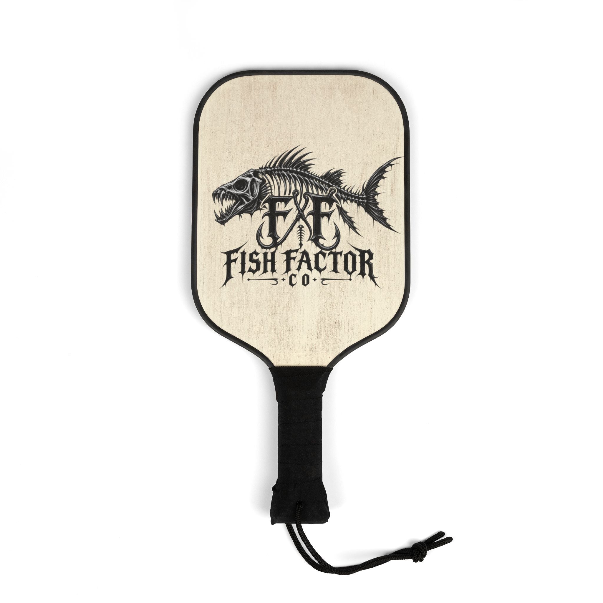 Pickleball Paddle Set – 'Fish Factor Co.' Skeleton Fish Design, 2-Pack with Balls