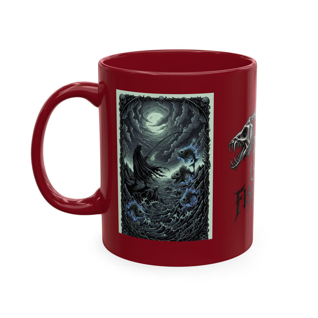 Fish Factor Co Skeletal Fish Illustration Mug | Nautical Ocean Skull Art