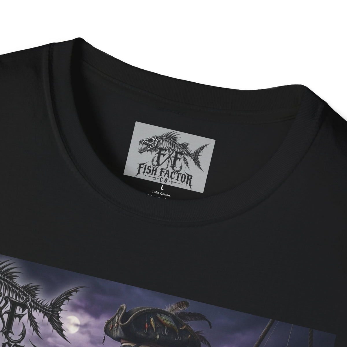 Skeletal Pirate Fisherman T-Shirt | Fish Factor Graphic Tee