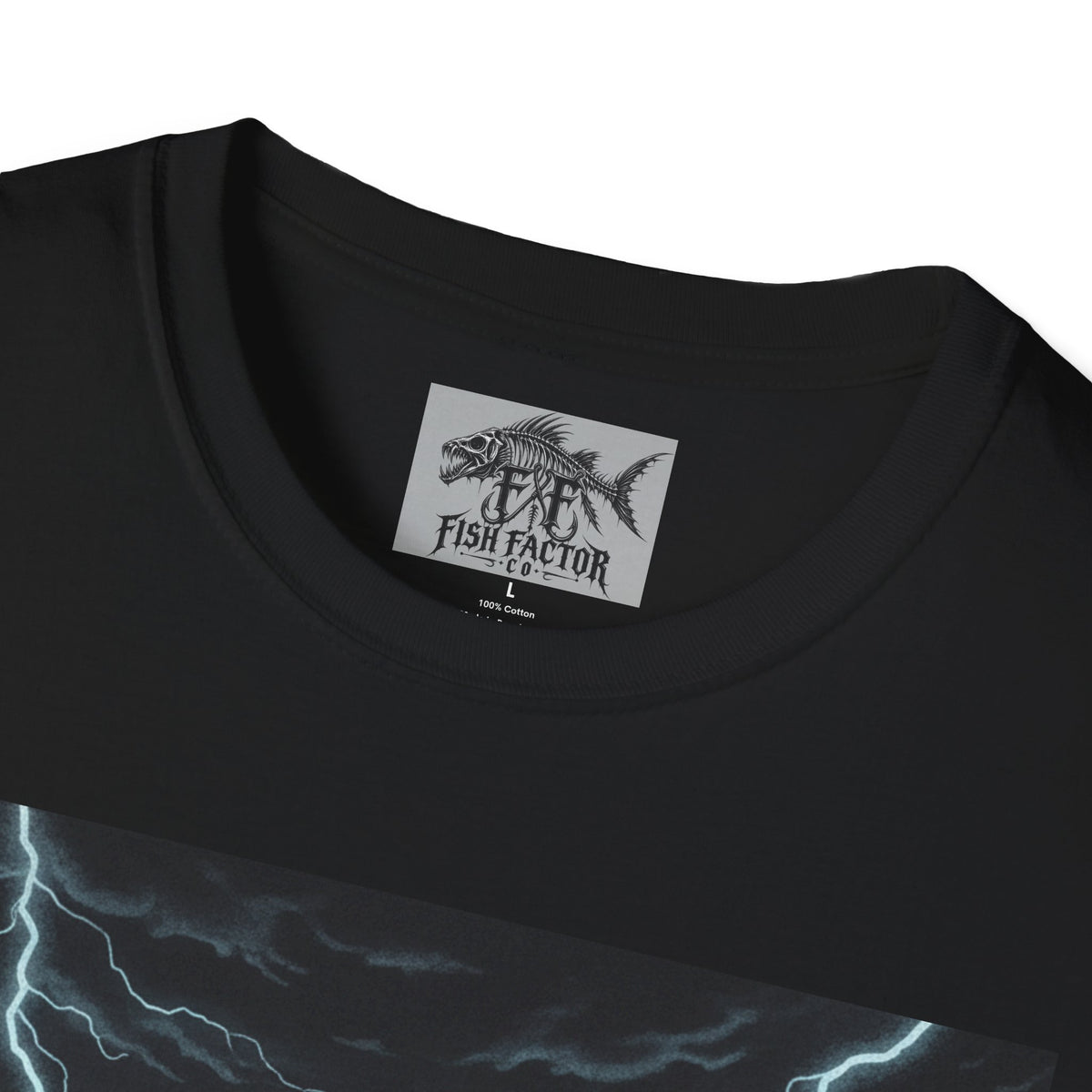 Stormsea Angler Fish Graphic T-Shirt | Lightning Wave Illustration Fishing Reaper Fish Factor