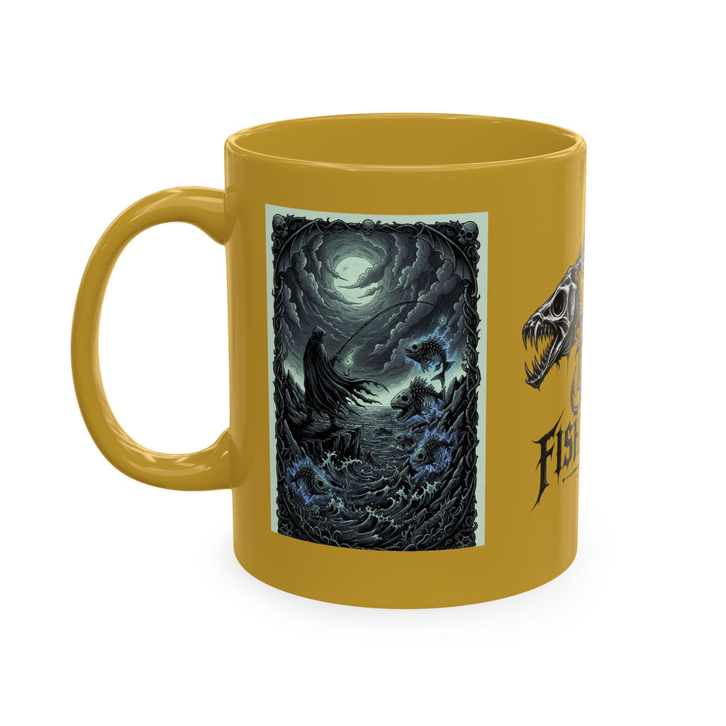 Fish Factor Co Skeletal Fish Illustration Mug | Nautical Ocean Skull Art