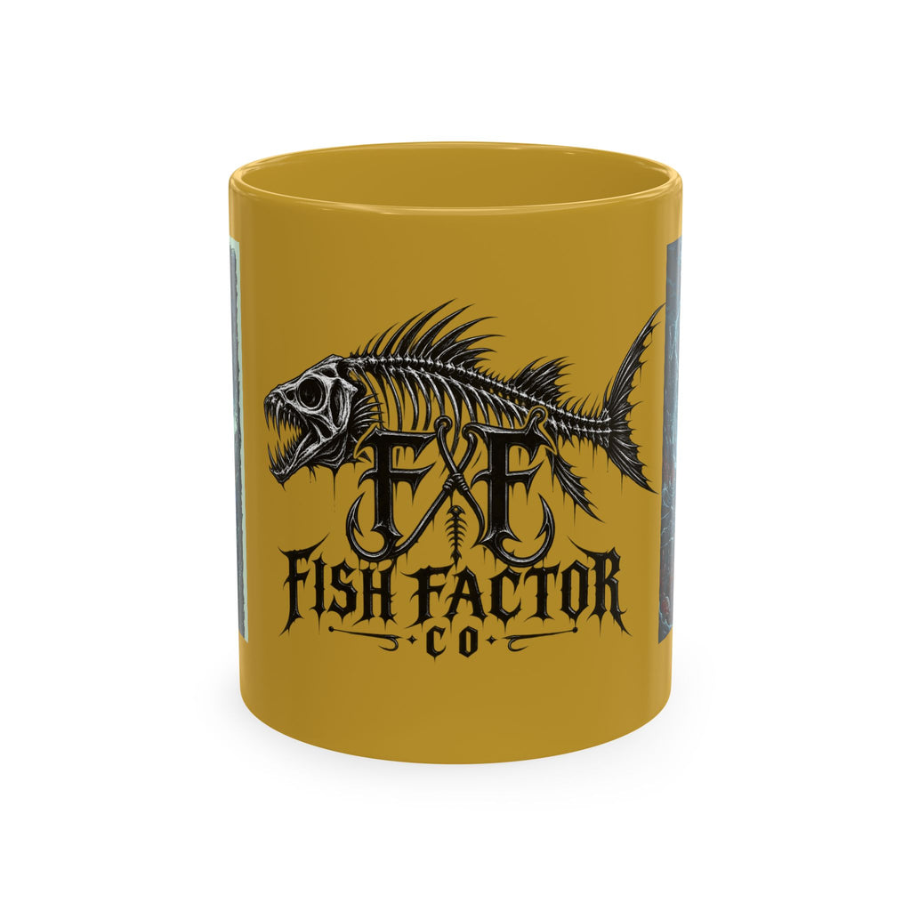 Fish Factor Co Skeletal Fish Illustration Mug | Nautical Ocean Skull Art