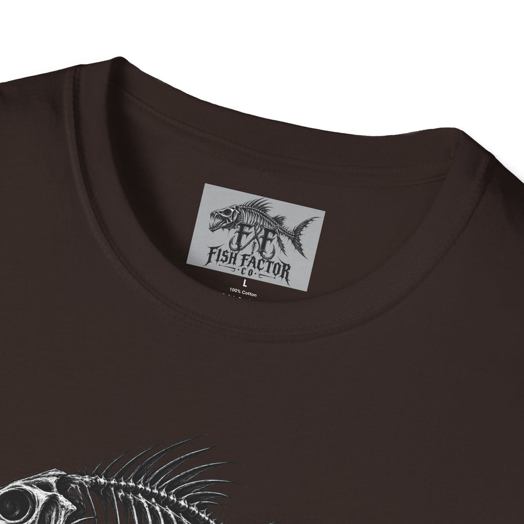 Fish Factor skeletal fish graphic T-Shirt | Fishing logo tee