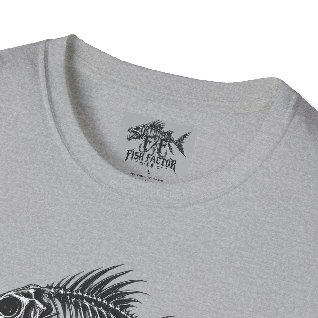 Fish Factor skeletal fish graphic T-Shirt | Fishing logo tee