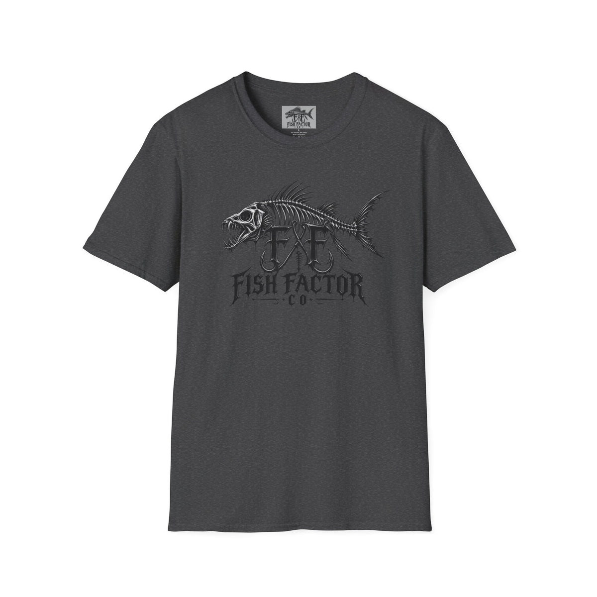 Fish Factor skeletal fish graphic T-Shirt | Fishing logo tee