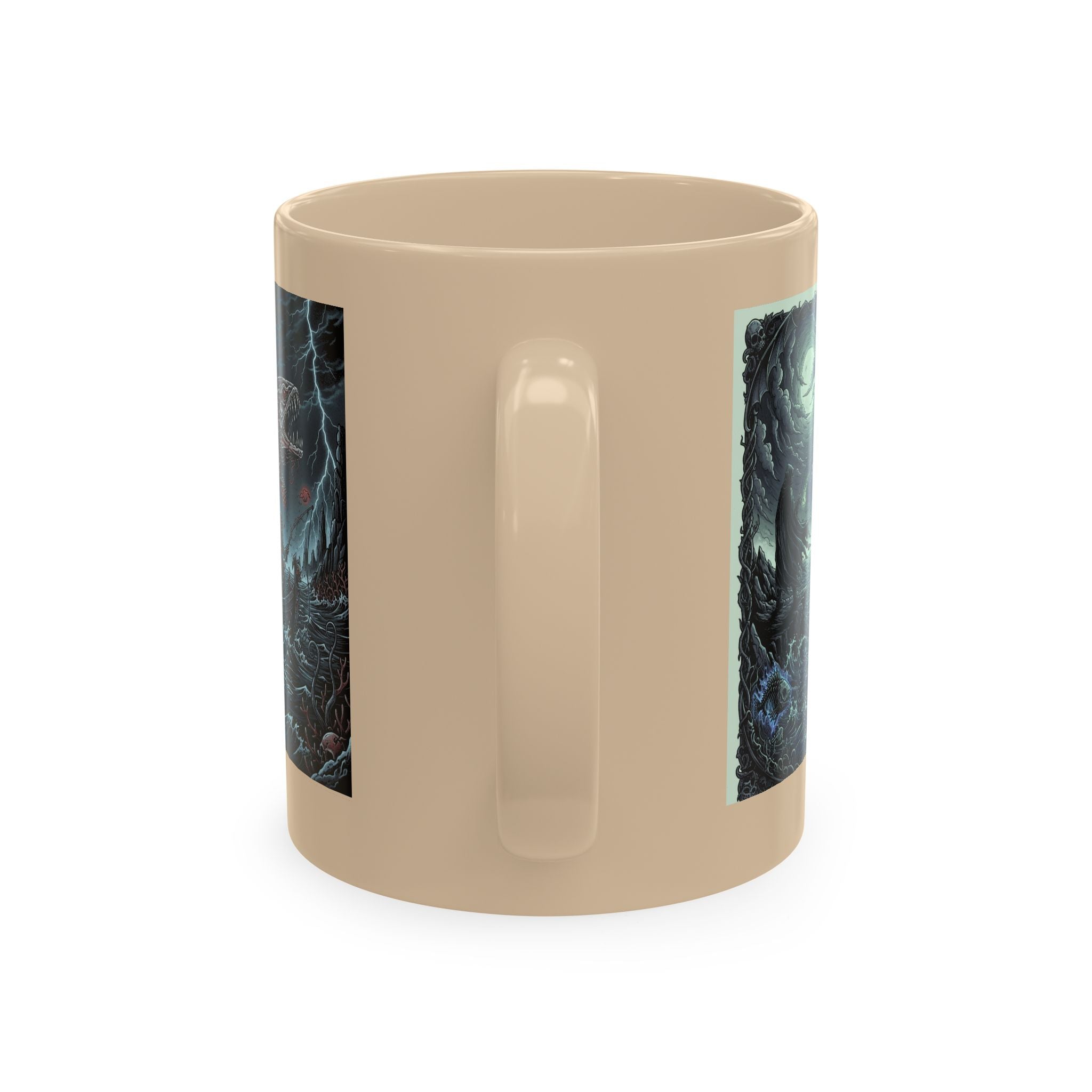 Fish Factor Co Skeletal Fish Illustration Mug | Nautical Ocean Skull Art